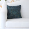 Chic Blue and Gold Chenille Pillow