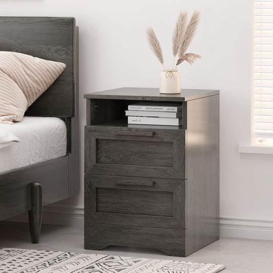 Delaney Double Drawer Nightstand