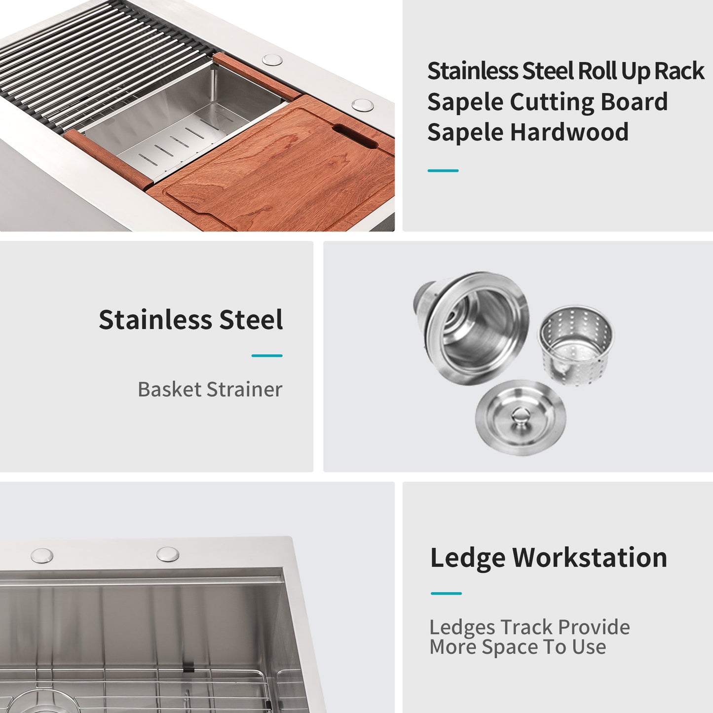 Rustic Stainless Steel Farmhouse Sink