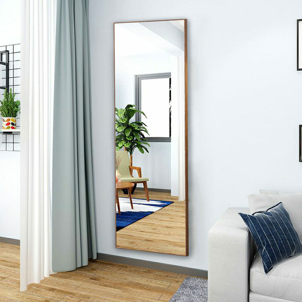 Elegant Full-Length Wood Mirror