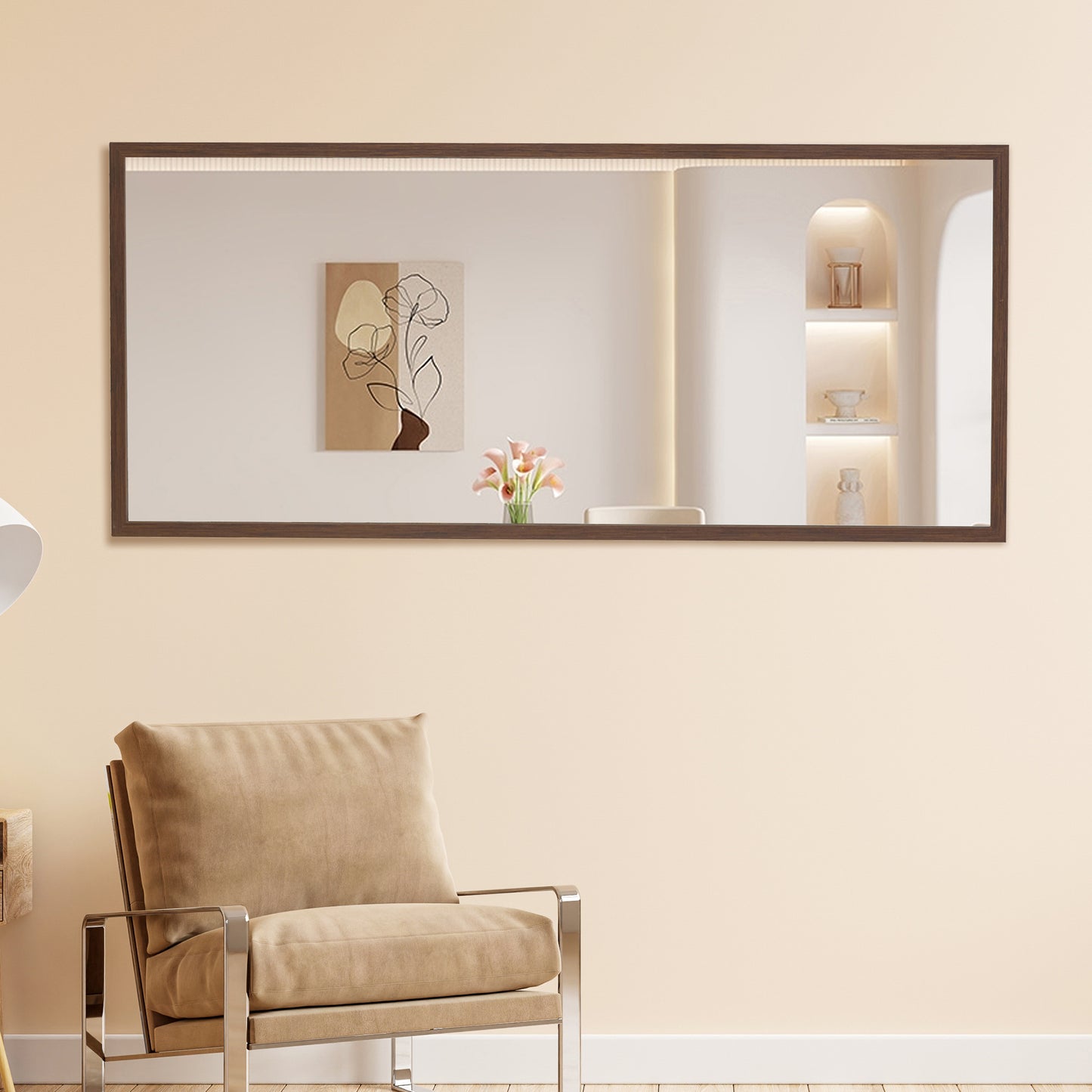 Elegant Full-Length Wooden Mirror