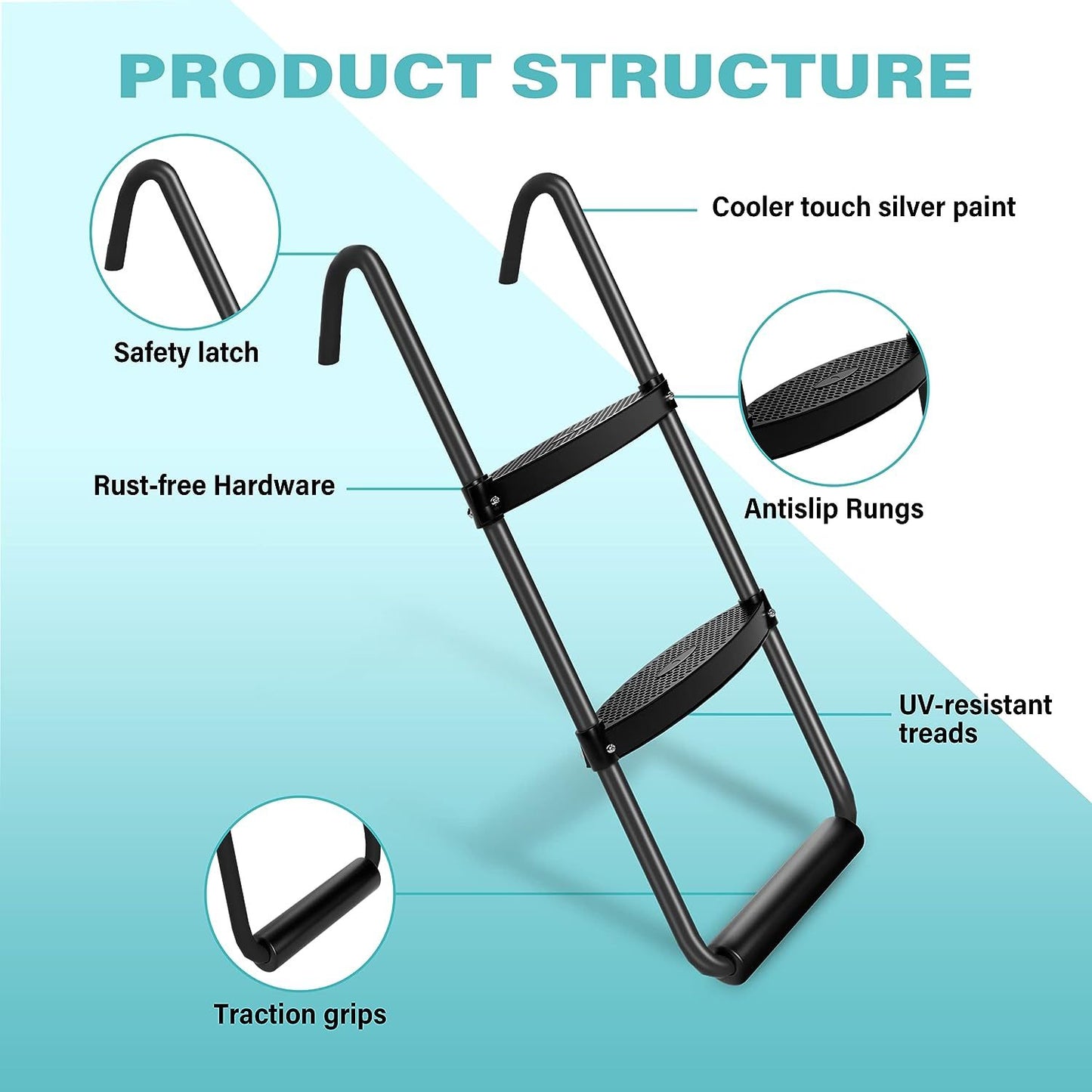 Bounce Buddy Trampoline Ladder - Safe & Sturdy Step-Up Solution