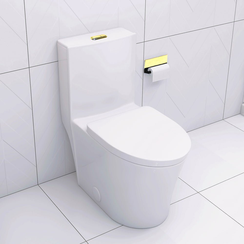 Sleek White Comfort Toilet