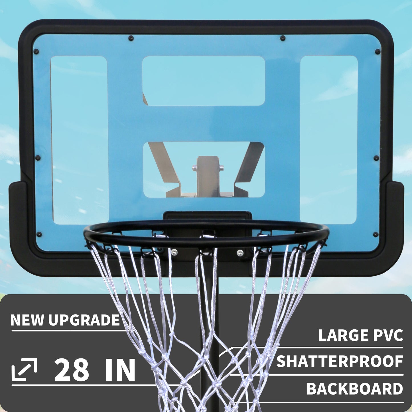 Easy-Adjust Portable Basketball Hoop