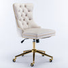 Golden Velvet Glam Office Chair