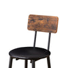 Rustic Charm Bar Stool Duo with Shelf and Backrest