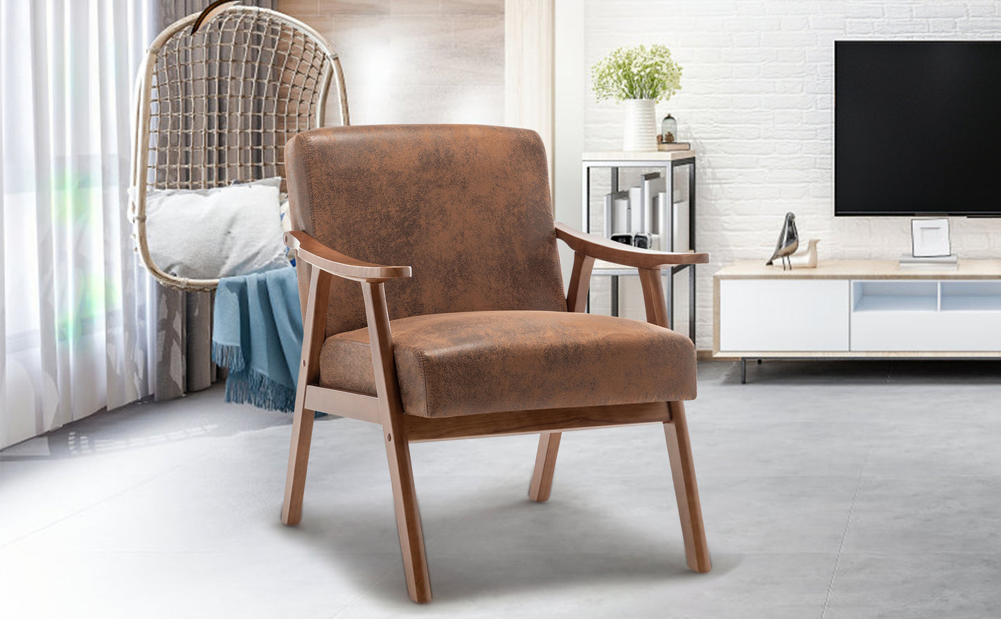 Chic Wingback Lounge Chair