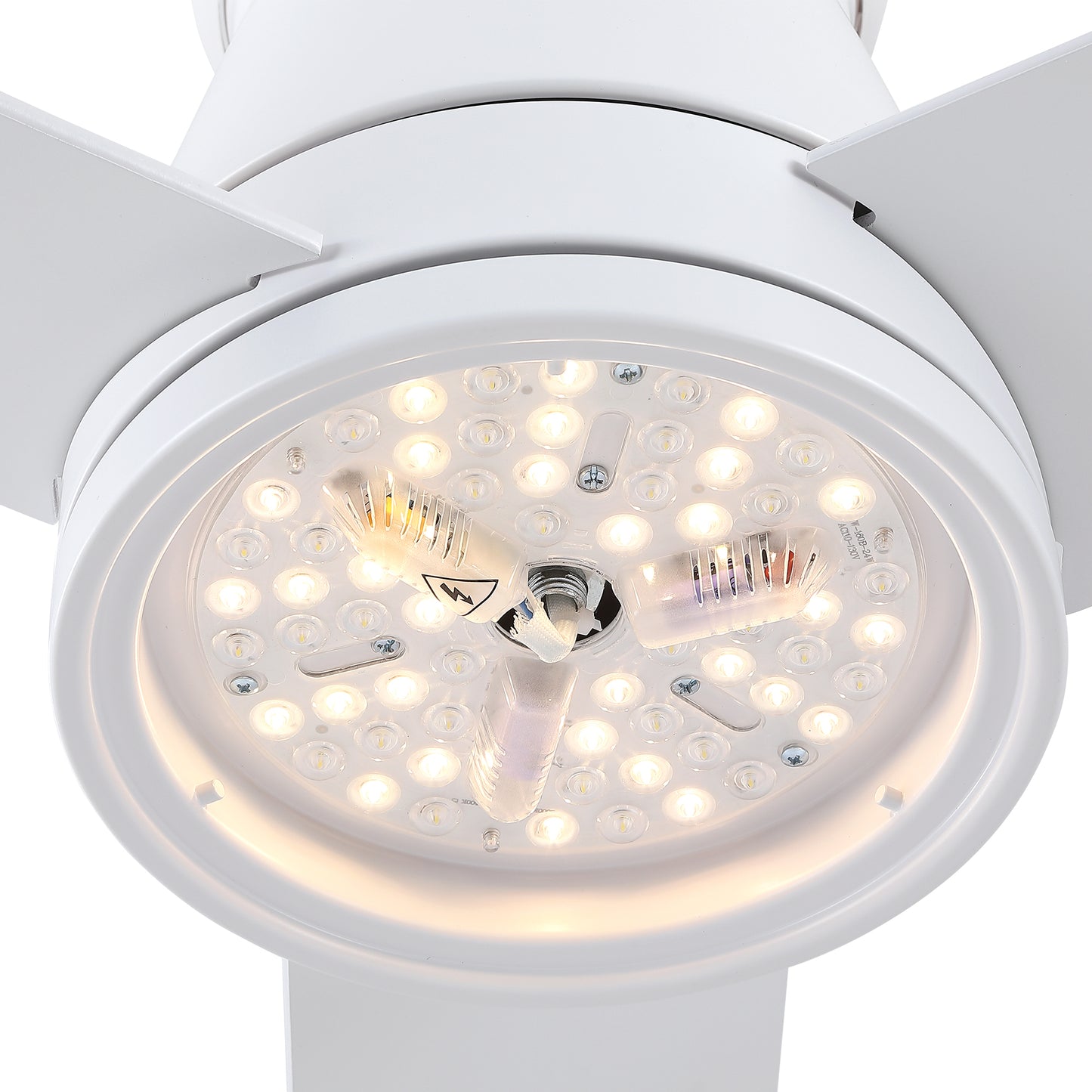 Sleek White Ceiling Fan with Light