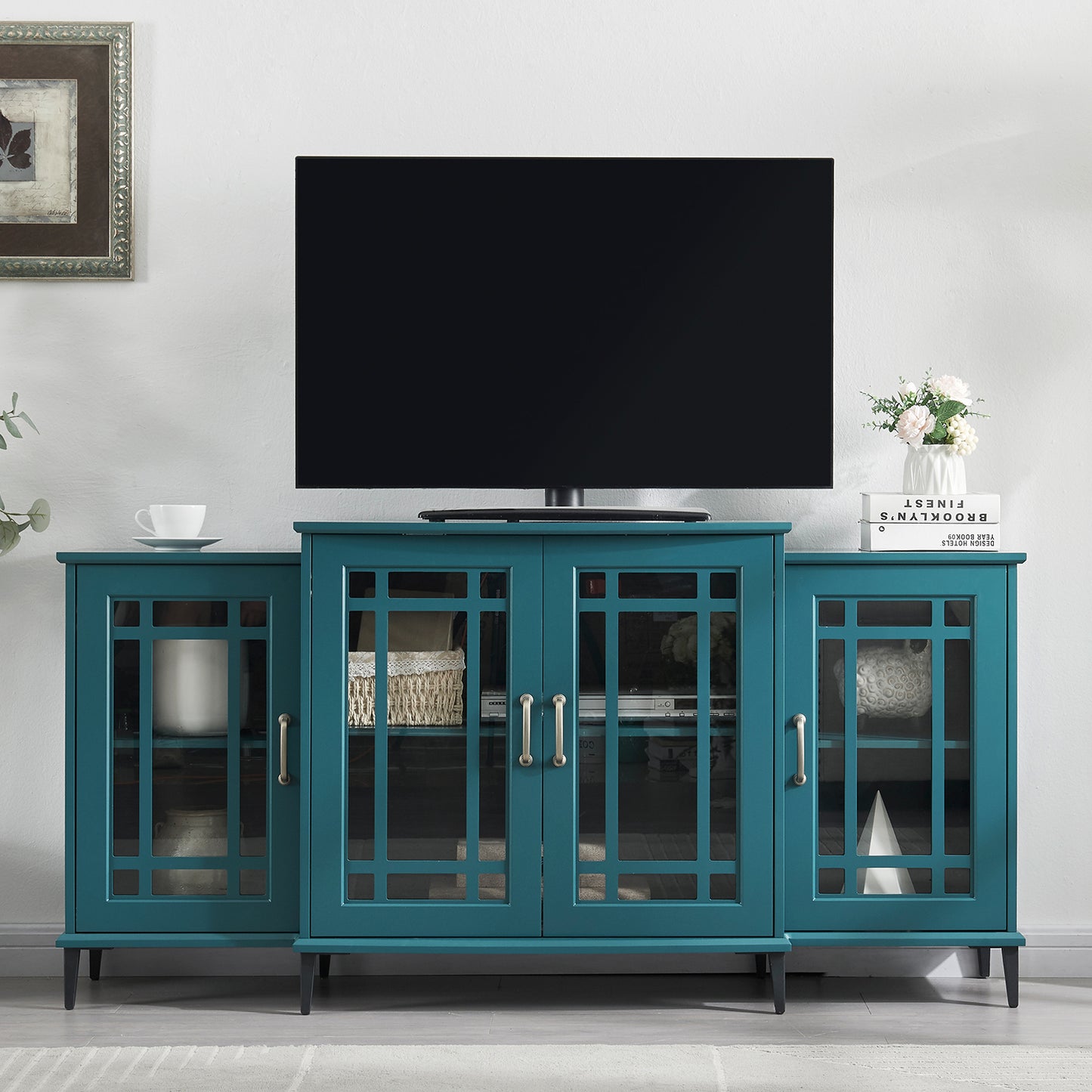 Teal Blue TV Stand & Buffet Charm