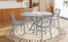 Chic Extendable Round Dining Set with Cross Back Chairs