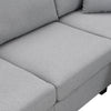 Chic Modular L-Shaped Sofa Set with Convertible Ottoman