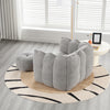 Cozy Square Bean Bag Lounge Chair with Footstool