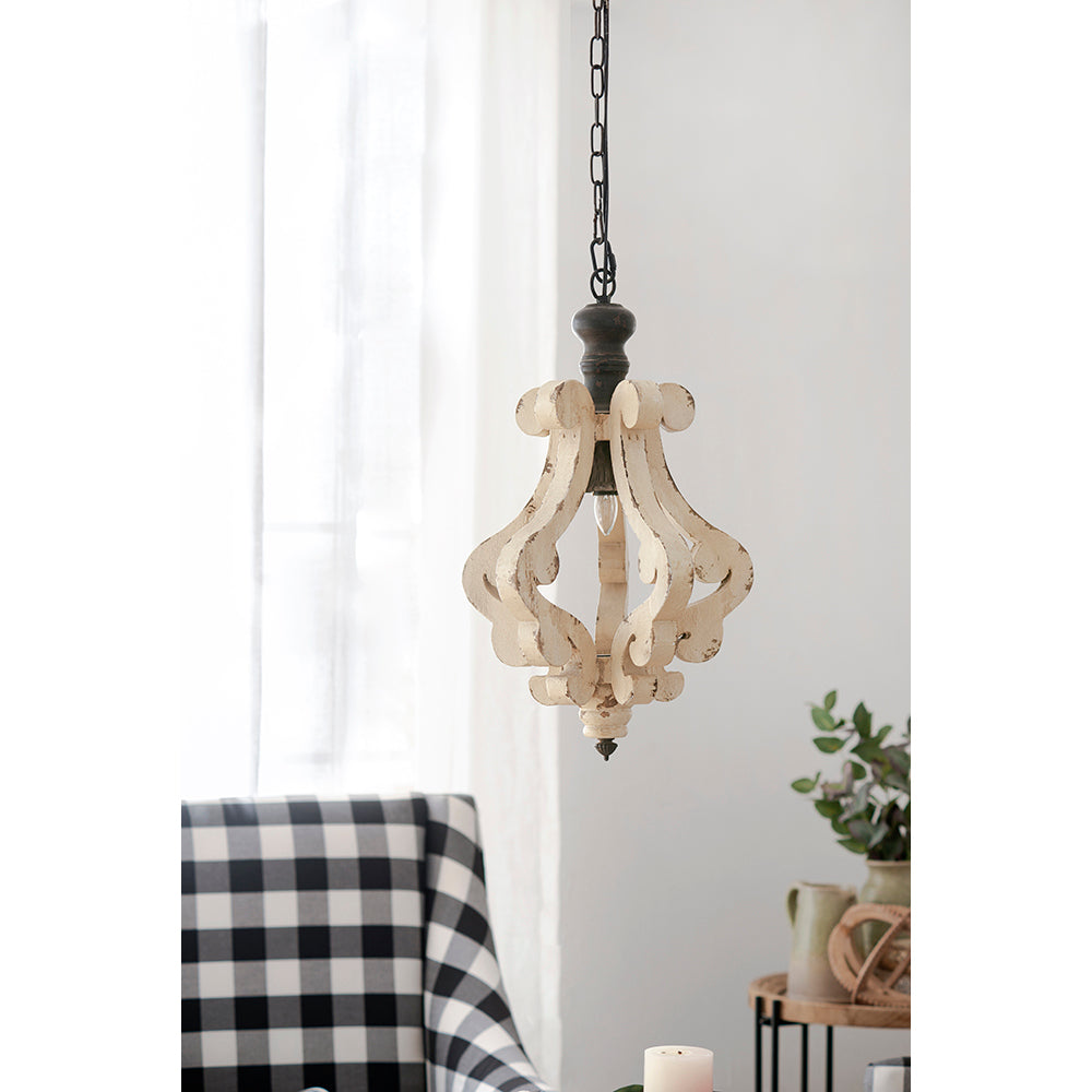 Rustic Charm Wood Chandelier