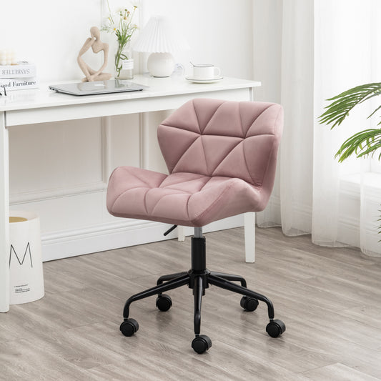 Mauve Diamond Tufted Swivel Chair