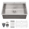 Sleek Stainless Steel Drop-In Kitchen Sink with Essentials