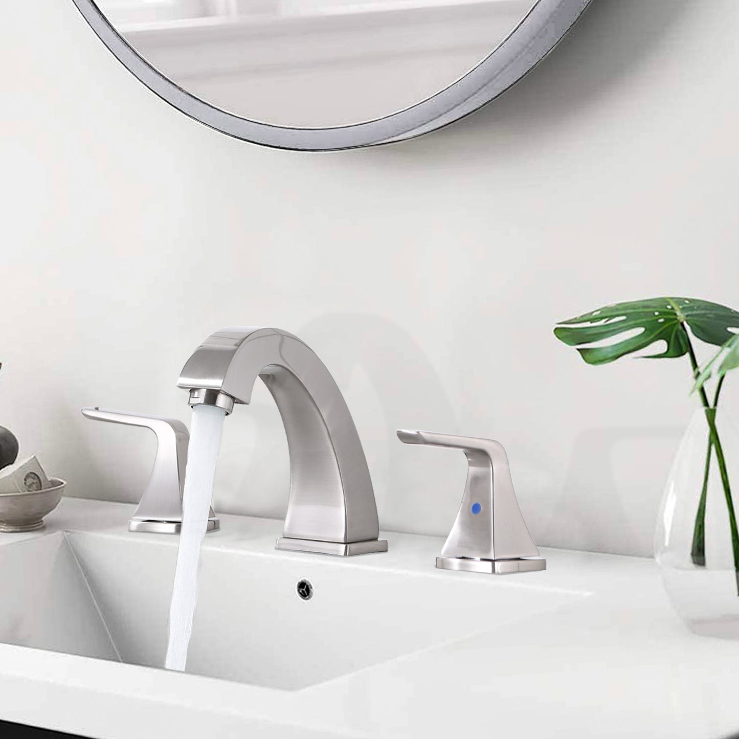 Elegant Duo Bathroom Faucet with Pop-Up Drain