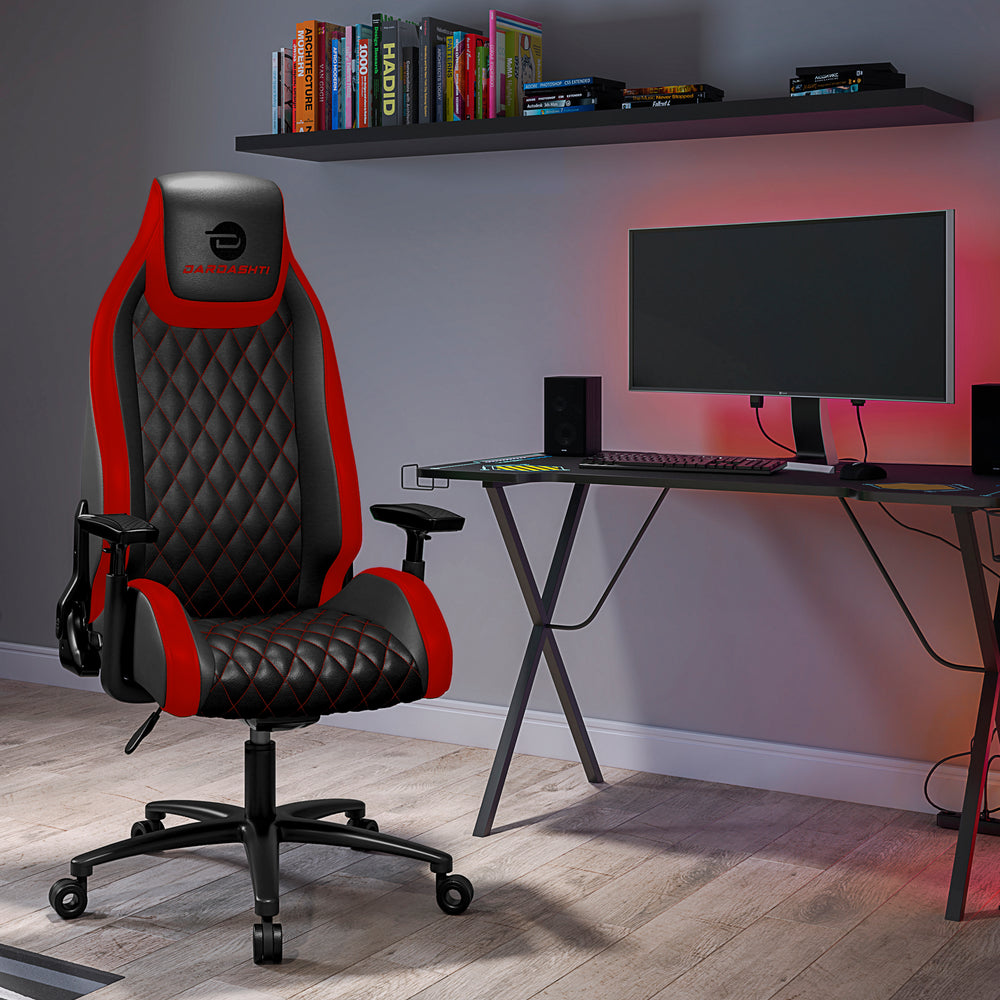 Ultimate Comfort Gaming Chair - Adjustable, Stylish & Sturdy in Red