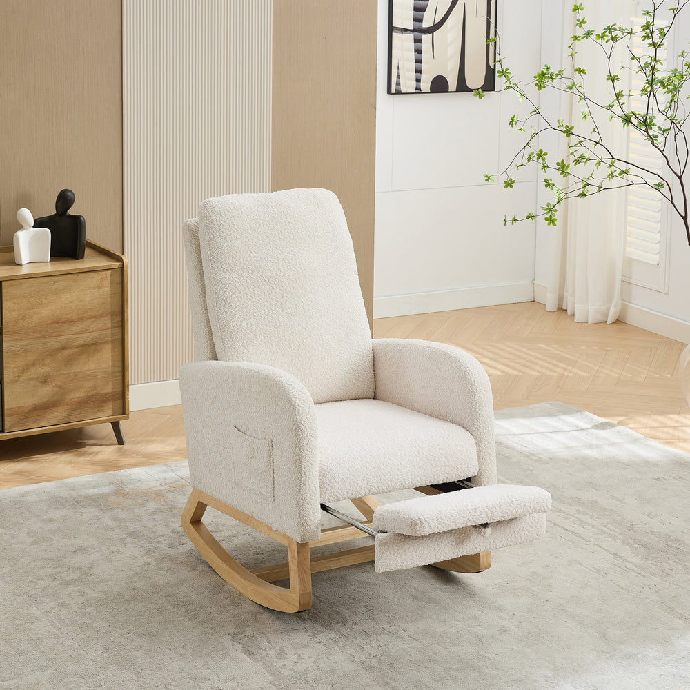 Cozy Glider Chair with Footrest - Perfect for Nursery & Living Room