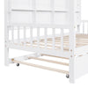 Cozy Wood House Bed with Trundle for Kids