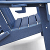 Navy Blue Folding Adirondack Chair - Perfect for Outdoor Relaxation!