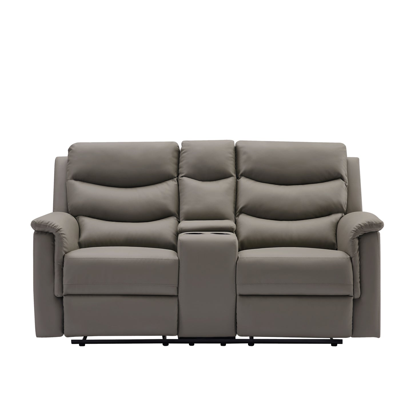 Cozy Grey Motion Sofa for Two