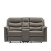 Cozy Grey Motion Sofa for Two