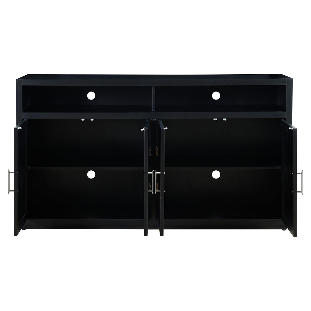 Stylish Black Classic Sideboard with Adjustable Shelves