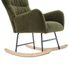 Cozy Teddy Rocking Chair in Dark Green