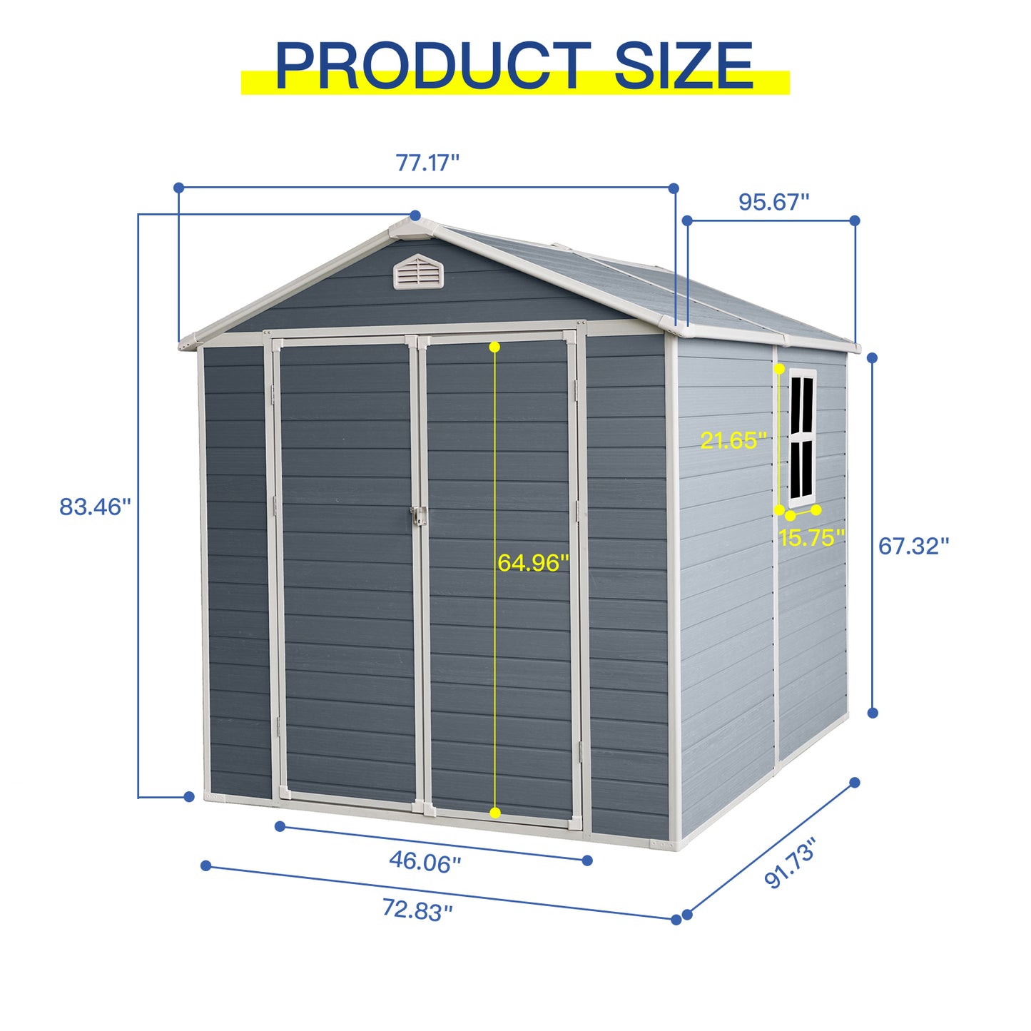 Cozy Grey Outdoor Storage Shed – Perfect for Patio Gear!