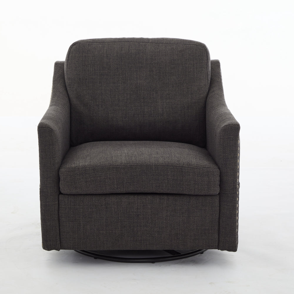 Chic Swivel Accent Chair with USB & Storage