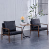 Chic Black Leather Accent Chair