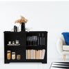 Chic Black Double Bookcase Set