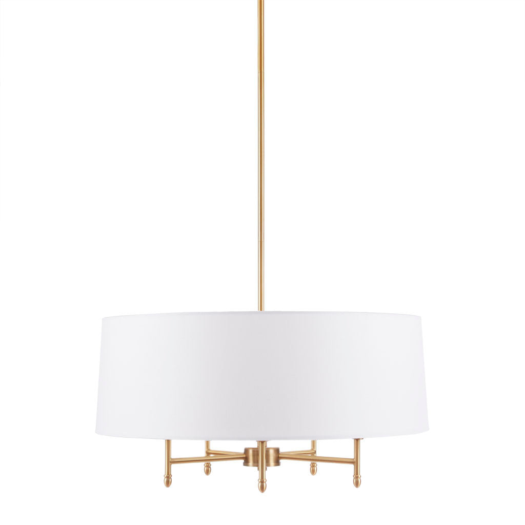 Charming White Drum Chandelier