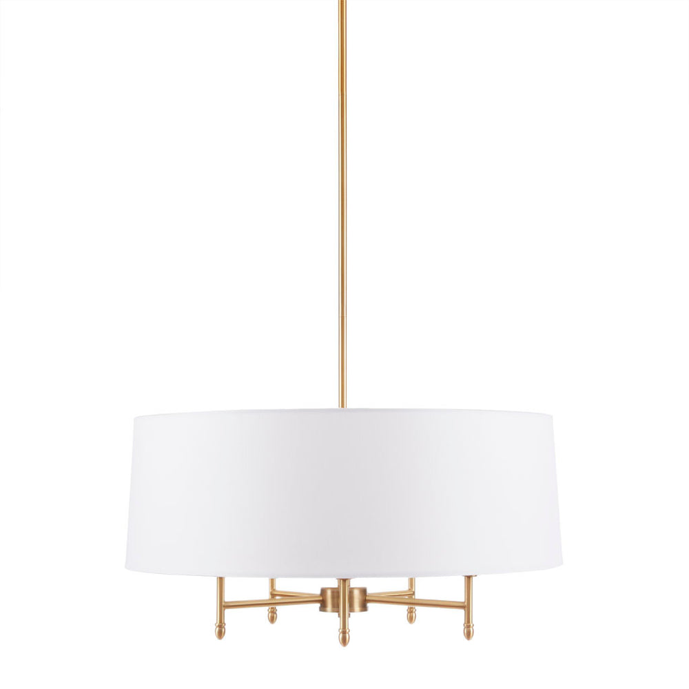 Charming White Drum Chandelier