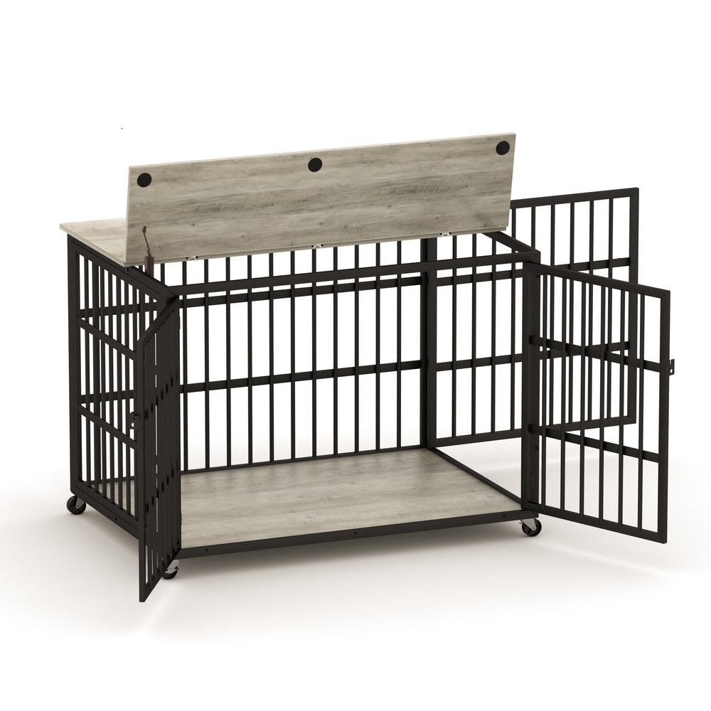 Chic Canine Crate with Side Access - Grey