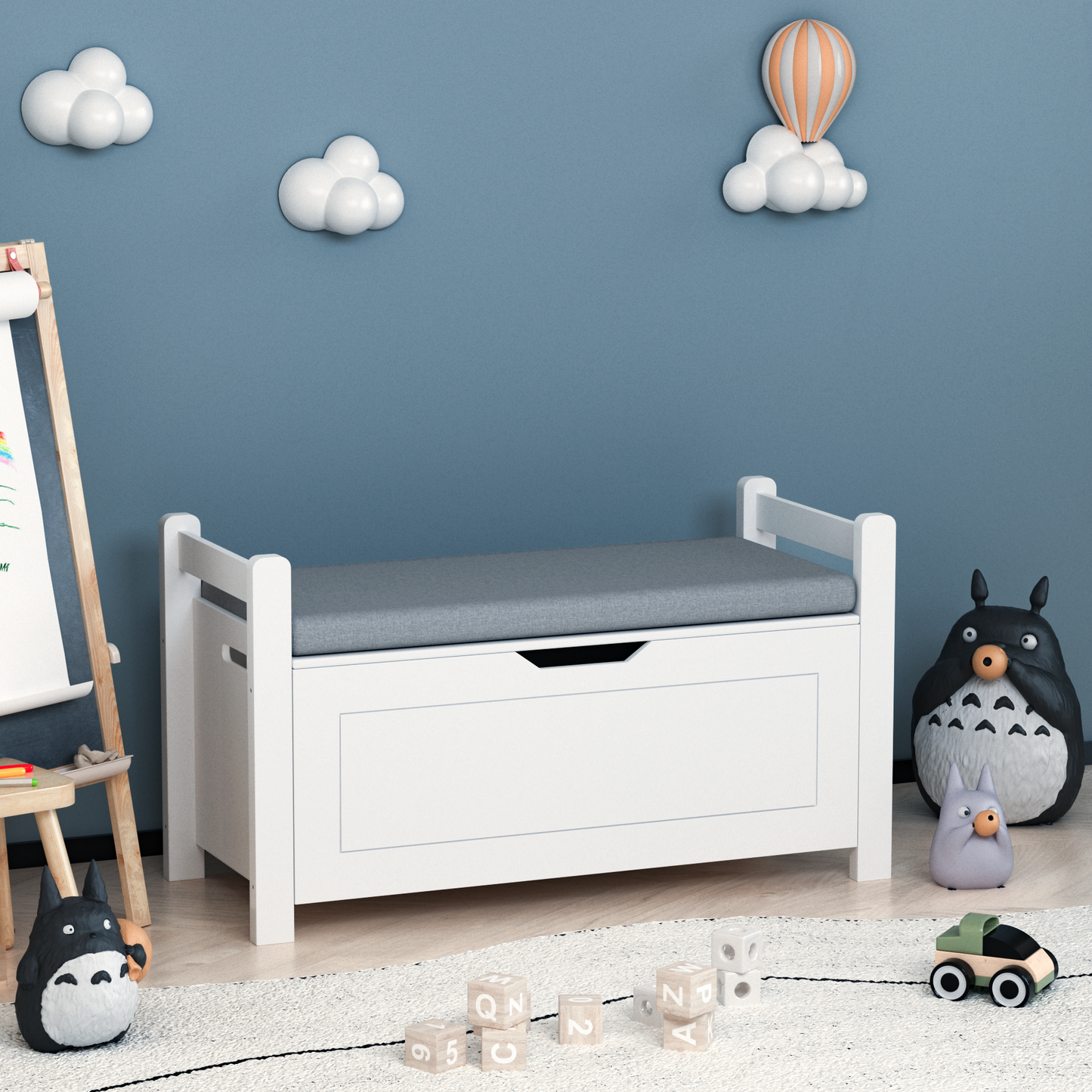 Cozy Kids Toy Chest – Stylish Storage Seat for Playroom Fun!