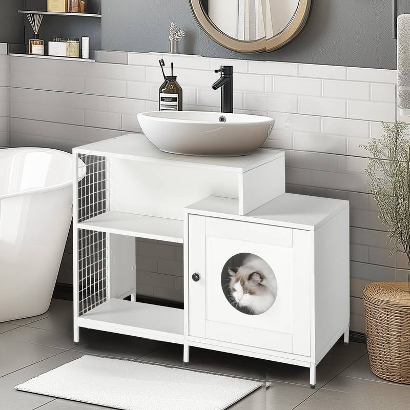 Cozy Cat Washroom Hideaway