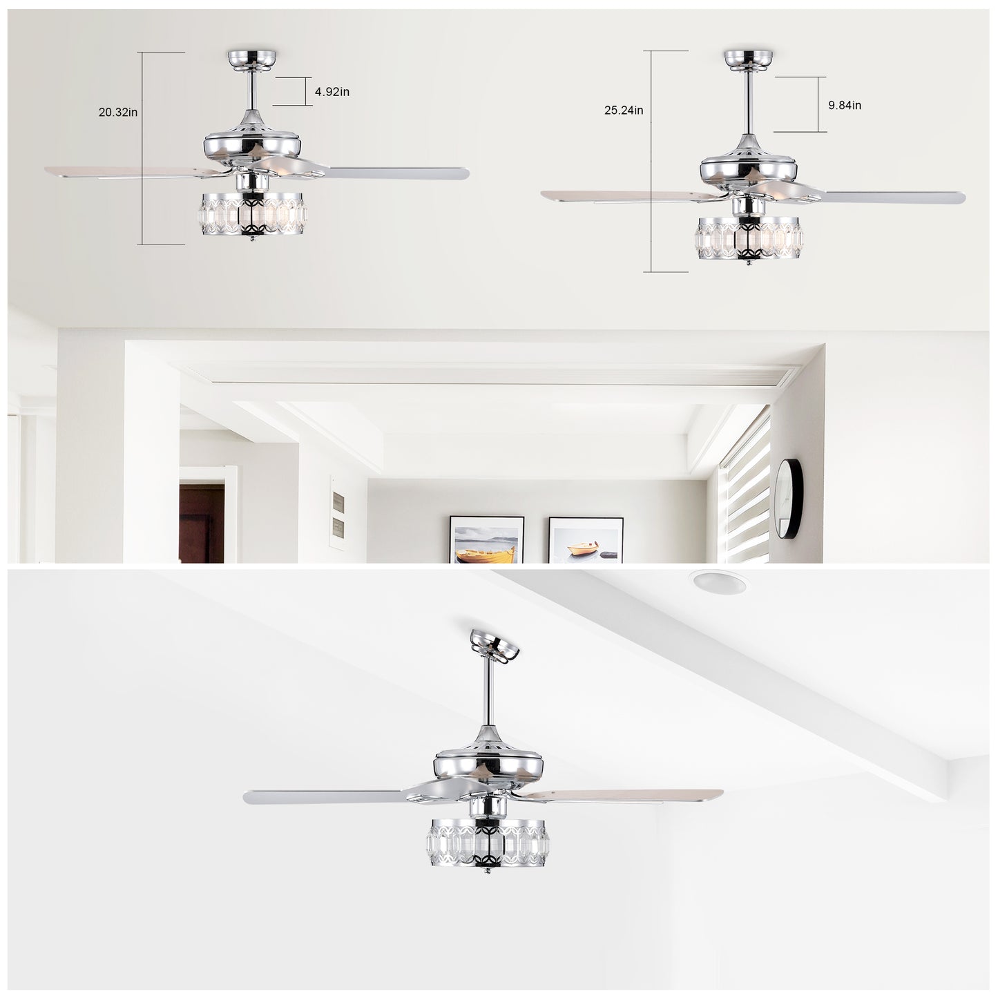 Chic Harmony Ceiling Fan with Remote