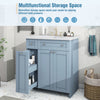 Chic Blue Bathroom Vanity with Effortless Sink