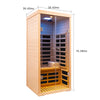 Cozy Glass Hemlock Indoor Infrared Sauna for One