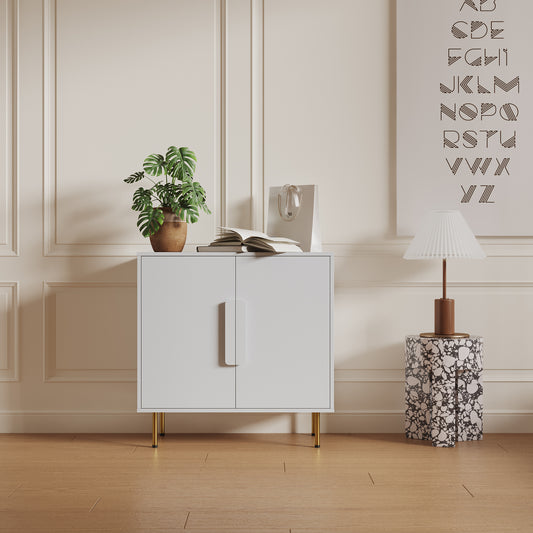 Chic Modern Sideboard Storage Cabinet in White