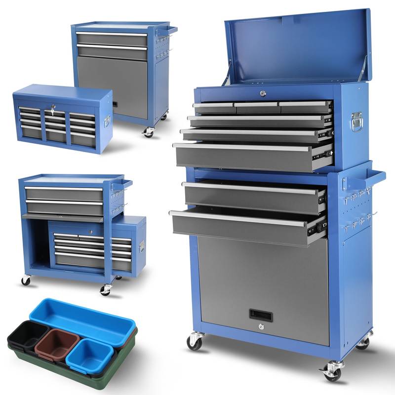 Mobile Rolling Tool Chest with Lockable Drawers