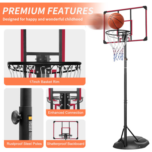 Easy-Set Portable Basketball Hoop for All Ages