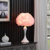 Chic Pink Feather Glam Table Lamp