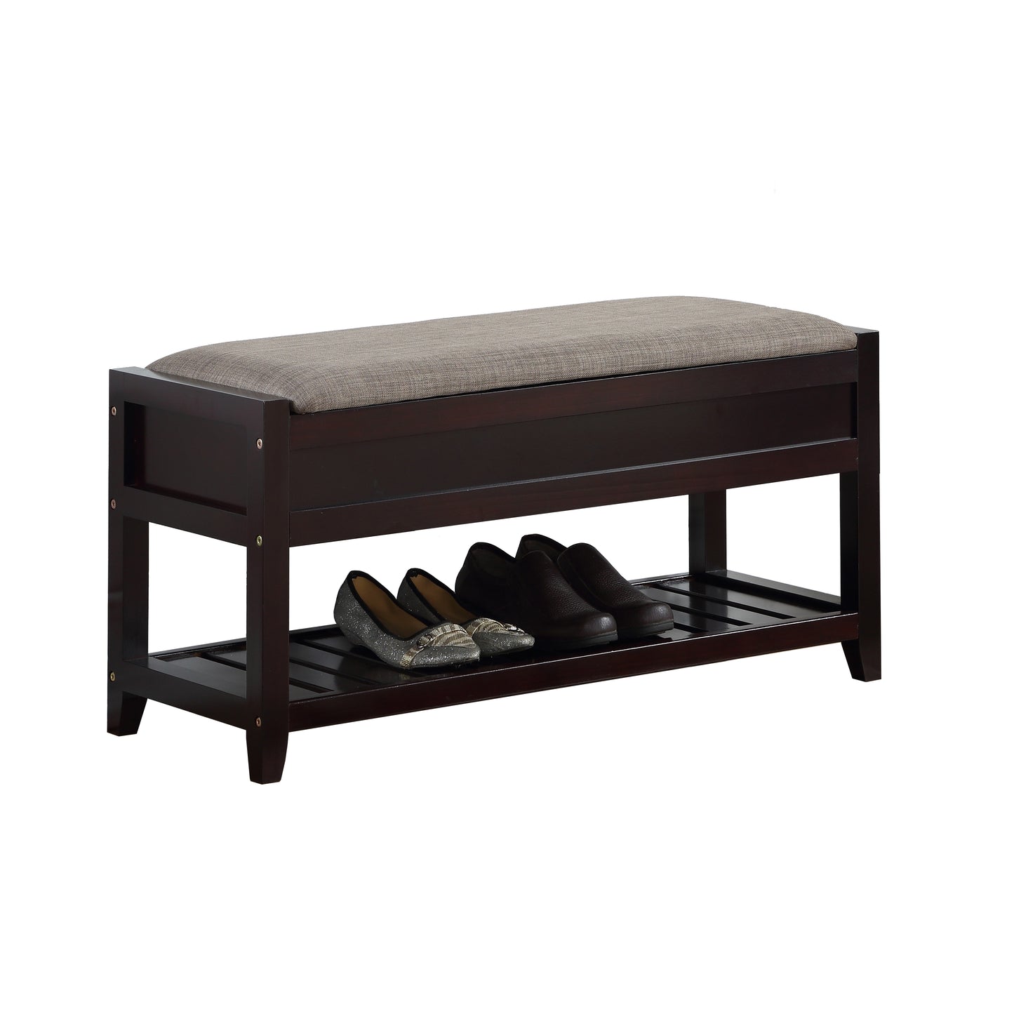 Espresso Shoe Storage Bench