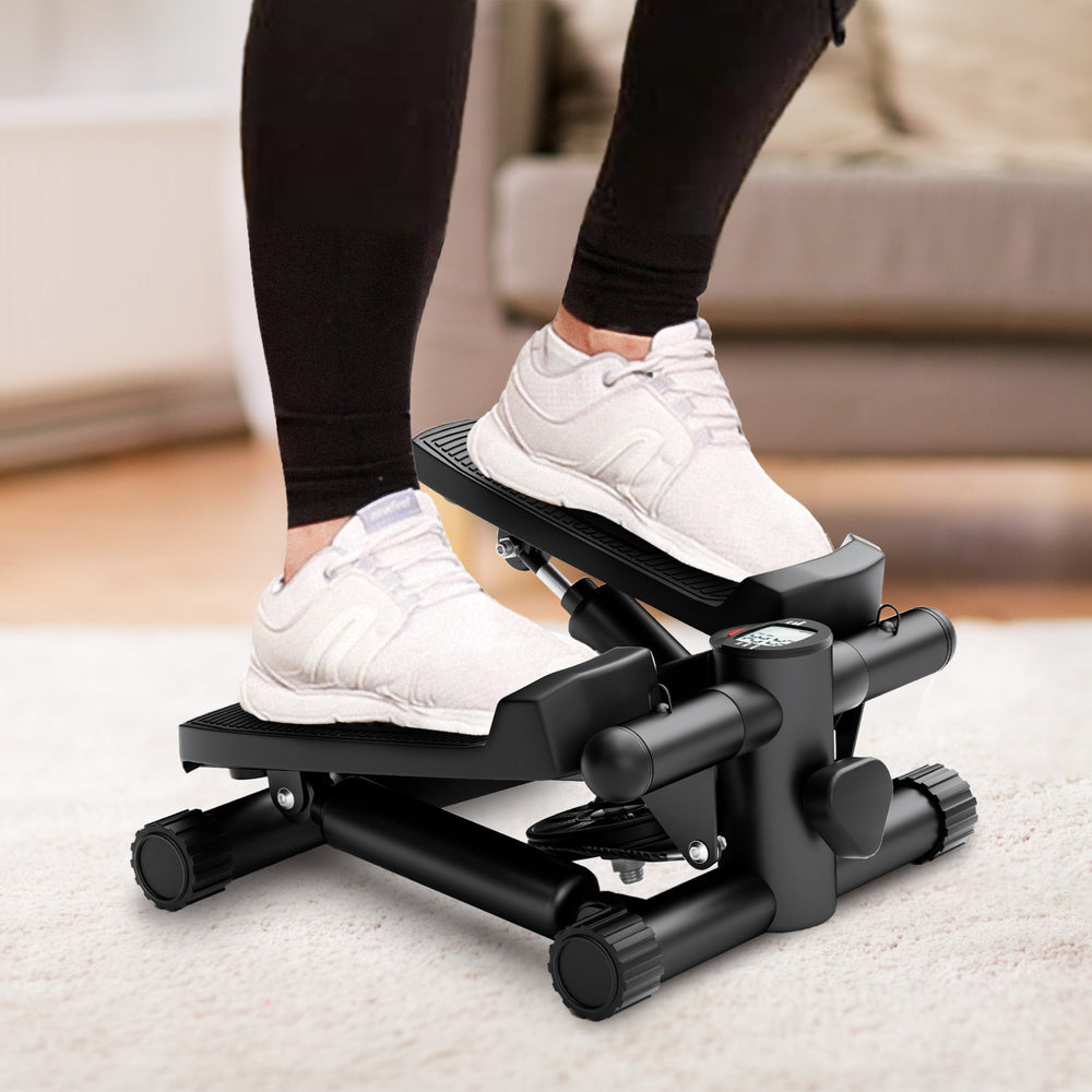 Silent Mini Stepper with Bands - Portable Total Body Workout!