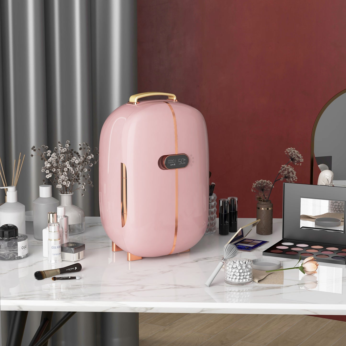 Chic Beauty Fridge - The Perfect Cool Companion for Your Skincare!