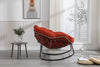 Cozy Orange Rattan Rocker