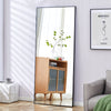 Chic Full-Length Black Wood Mirror