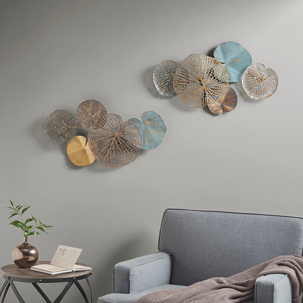 Vibrant Lily Pad Wall Art Set